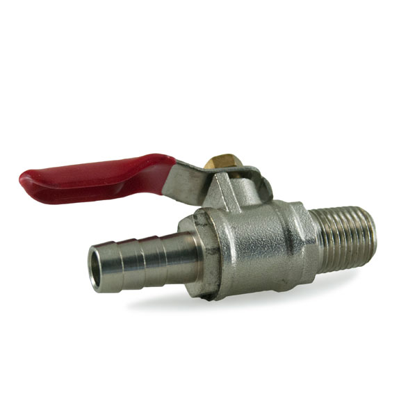 Shutoff Valve w/Check 1/4" MPT x 3/8" Barb