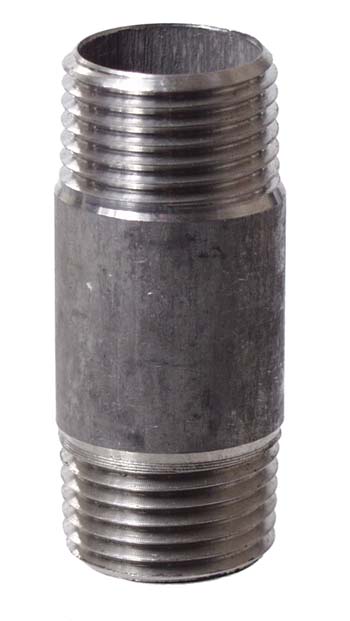 Stainless Nipple - 1/2" x 2" Threaded